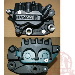 ZACISK HAMULCOWY KOMPLETNY PRZУD DOWNTOWN 45200-LEA7-E00-NEA Kymco Downtown 300, K-XCT 300, People GT 300, oryginał