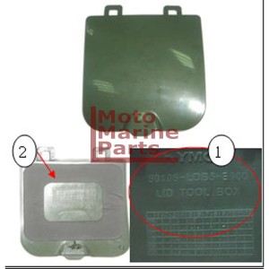LID ASSY TOOL BOX Kymco MXU 500, UXV 500, original 6010C-LDB5-E00-GWR