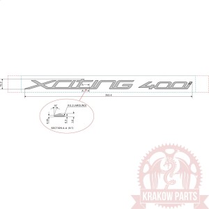 NAKLEJKA "XCITING 400" 86202-LKF5-E00-T01 Kymco Xciting 400, oryginał
