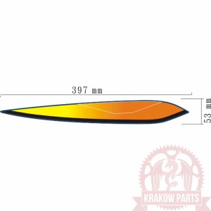 наклейка крылоA левая MAXXER400 86553-LGN5-E60-T04