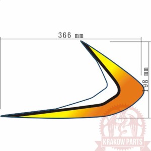 наклейка крылоA заднего правый MAXXER400 86663-LGN5-E60-T04