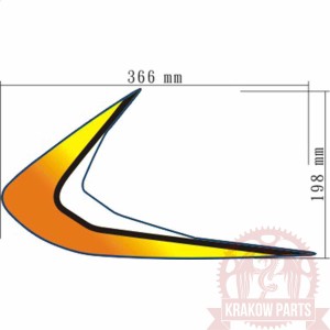 наклейка крылоA заднего левая MAXXER400 86673-LGN5-E60-T04