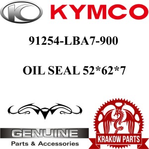 OIL SEAL 52*62*7 Kymco MXU 250 original 91254-LBA7-900