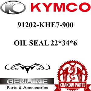 OIL SEAL 22*34*6 Kymco MXU 150 original  91202-KHE7-900