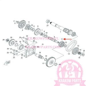 DRIVEN OUTPUT GEAR OF ATV500-D EFI T3b Linhai original 35308