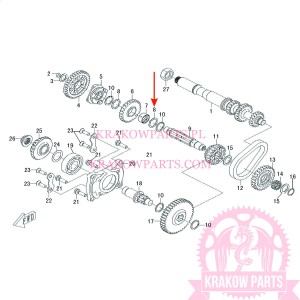SPLINE WASHER OF ATV500-D EFI T3b Linhai original 35310