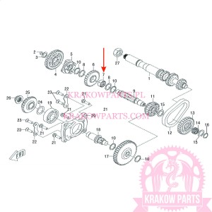 BUSHING, DRIVEN HIGH RANGE GEAR OF ATV500-D EFI T3b Linhai original 35317