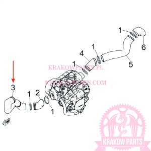 AIR SHROUD 1，CVT OF ATV500-D EFI T3b Linhai original 35347