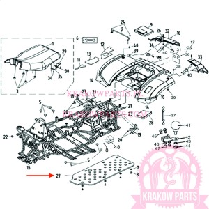 PLASTIC PLANT of ATV500-D EFI T3b Linhai original 35497