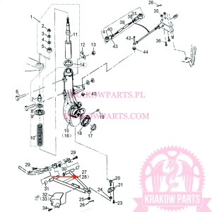 A-ARM RIGHT of ATV300-D T3b Linhai original 20627F