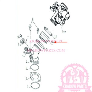 JOINT,FEED HOSE of ATV300-D EFI T3b Linhai original 27902