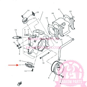 VALVE COVER EXHAUST SIDE Linhai original 22411