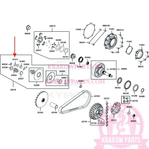 USZCZELNIACZ 34.2*47*4 Kymco MXU 700, oryginał 91211-LDB5-E00