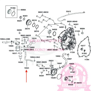 PRZEWÓD A WODA Kymco MXU 700, oryginał 19523-LDB5-E00