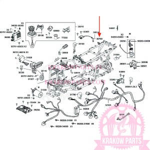 FAJKA ŚWIECY Kymco MXU 700, oryginał 30700-PTA1-800
