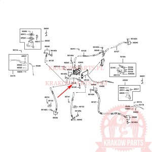PRZEWÓD HAMULCOWY (HOSE FR BRAKE-JUNCTION) Kymco MXU 500 IRS, 45128-LFE9-E01