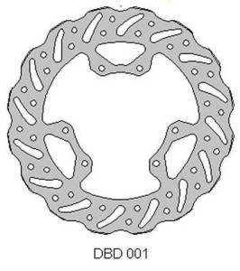 DELTA BRAKING 2021/05 TARCZA HAMULCOWA PRZÓD HONDA CR 125 '95-07, 250 '95-01, CRF 250 '04-14, CRF 450 '02-14 WAVE (240X101X3MM) (6X6,5MM) (NG066) ONL_DBD001G