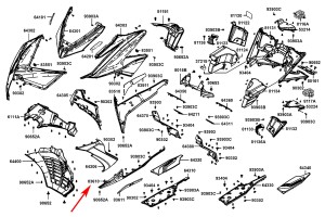 COVER L SIDE (MAT BLACK) 83610-LGC6-E00-NEP Kymco AK 550 (AK550), oryginał