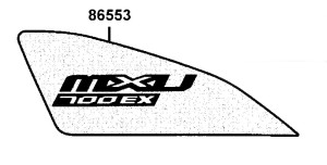 NAKLEJKA "C" L PRZEDNIEGO BŁOTNIKA 86553-AGB8-E60-T01