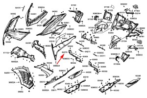 Панель B R FLOOR (черная) 64370-LGC6-E00-N1R