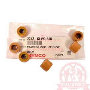 Rolki wariatora (6 szt) Kymco Agility 50, Like 50, People S 50, Vitality 50, oryginał 22121-GLW0-305