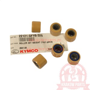 ROLKI WARIATORA KOMPLET DT 125/NEW DT 125/PEOPLE GTI 125 (6 SZT.) 22121-GFY6-325