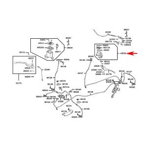 POMPA HAM. TYŁ.(NA KIEROWNICY) Kymco MXU, Maxxer 450, 43530-LFA5-306