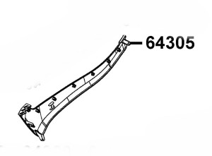 OSŁONA DOLNA PRAWA Kymco New Like 50 4T, 64305-ACC1-E10-NVP