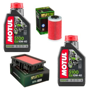 Olej silnikowy MOTUL 5100 + Filtr oleju  powietrza KTM 125 Duke, Husqvarna Svartplien 125