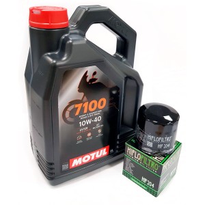Olej silnikowy Motul 7100 4T 10W40 4L MA2 syntetyczny + Filtr Oleju Hiflo HF204