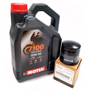 Olej silnikowy Motul 7100 10W50 4L + Filtr Oleju Benelli TRK 702 TRK 702X 4T EU5 2023->