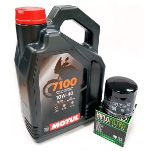 Olej silnikowy Motul 7100 4T 10W40 4L MA2 syntetyczny + Filtr Oleju Hiflo HF138