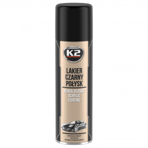 Lakier akrylowy czarny połysk K2 500 ml