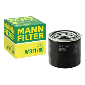 Filtr oleju HYUNDAI i20 i30 i40 Tucson Santa Fe Kona Elantra Solaris Sonata, MANN-FILTER W 811/80