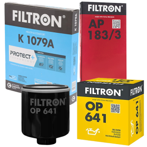 Filtron Filtr powietrza AP 183/3 Filtr kabinowy węglowy K1079A Filtr Oleju OP641