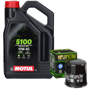 Filtr oleju motocyklowy HIFLO HF303 MOTUL OLEJ SILNIK 5100 4T ESTER 10W40 4L