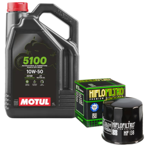 Olej MOTUL 5100 4T 10W50 4L HIFLOFILTR OLEJU HF 138