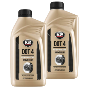 2x Płyn hamulcowy K2 DOT 4 Brake Fluid 1L