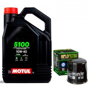 Olej silnikowy MOTUL 5100 + Filtr oleju KAWASAKI ZX-10R ZX-12R VN 1500 VN 1600