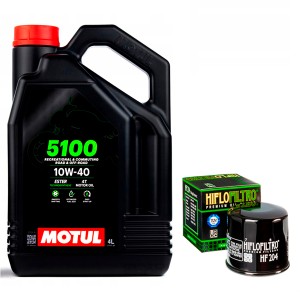 Olej silnikowy MOTUL 5100 + Filtr oleju KAWASAKI ZX-10R ZX-12R VN 1500 VN 1600