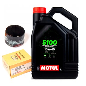Olej silnikowy MOTUL 5100 + Filtr oleju  Kymco MXU 500, oryginał