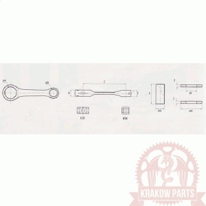 Korbowód, oryginał, Cagiva CITY 125, COCIS, Jasil KRJ6001065