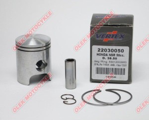 Tłok kompletny HONDA KYMCO/ HONDA NSR 50 (39,50MM) (+0,50MM) 22030050 Vertex